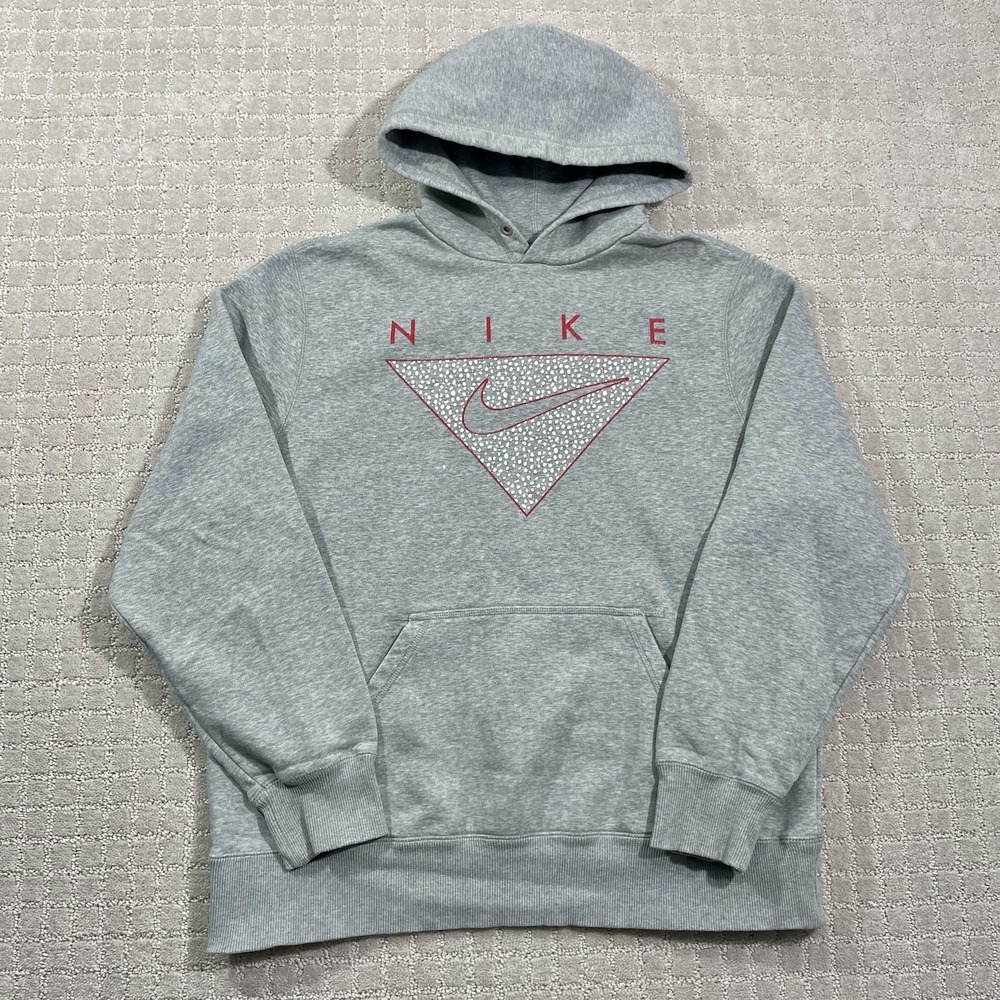Vintage Nike Athletic Diamond Graphic Size XL Swoosh Y2K Hoodie Sweatshirt‎
